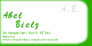 abel bielz business card